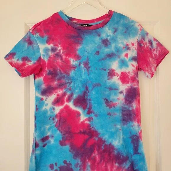Shein Tie Dye T-Shirt Dress Size XS - Picture 3 of 6